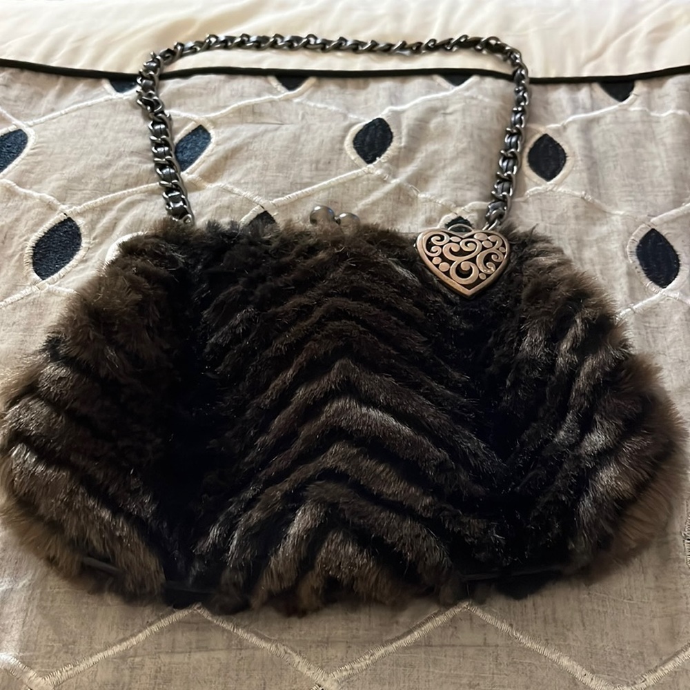 Chicos Fur Evening Bag